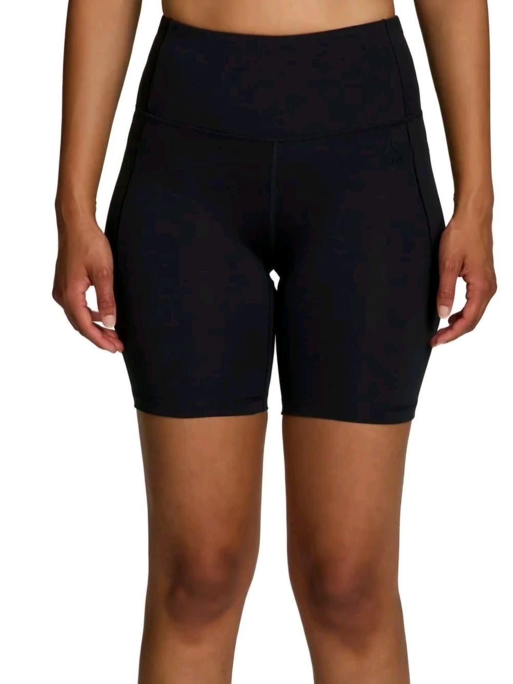Reebok Black Fitted High-Rise Athletic Shorts